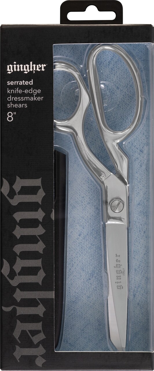 Gingher Micro-Serrated Edge/Knife Edge Dressmaker Shears 8"-W/Blunt Tip